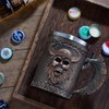 Arola Taza de hacha vikinga, taza de cerveza de calavera
