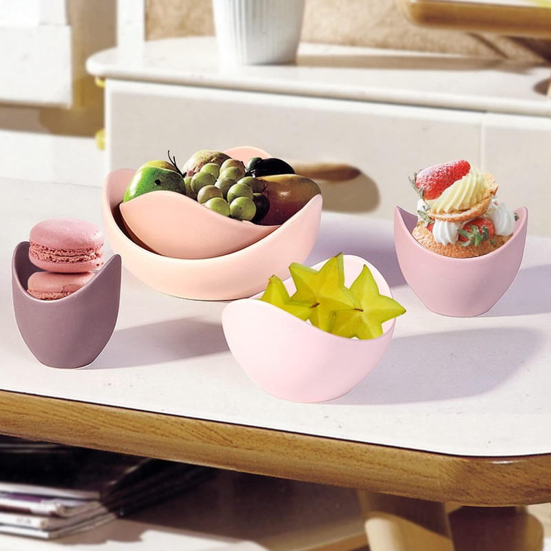 Notakia Salad Decorative Bowls Lotus Shaped Pasta Bowls Dishwasher Safe,