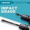 Libraton Impact Grade Socket Adapter Set, 3" 6" 12", Drill