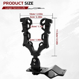 Dioty ATV Single Gun Rack, Hunting Tool Holder Mount for Bows/Axes/Shovels/Hunting Rifles, Compatible with ATV UTV Golf Cart Hunting Bike Mobility Scooter