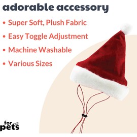 Huxley & Kent Pet Hat | Santa (Extra-Large) | Fun Christmas Holiday Hat for Dogs/Cats | Cute, Comfortable and Fun | SnugFit Strings for Best Fit