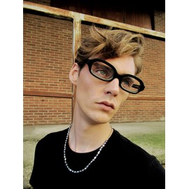 meSmart Original 2.0 SEVEN FJG0007 Black Edge, Stylish, Men's, Women's, Large, Polarized Lenses, UV Protection, Blue Light Reduction, PC Glasses, Unisex, Rugged, Braun