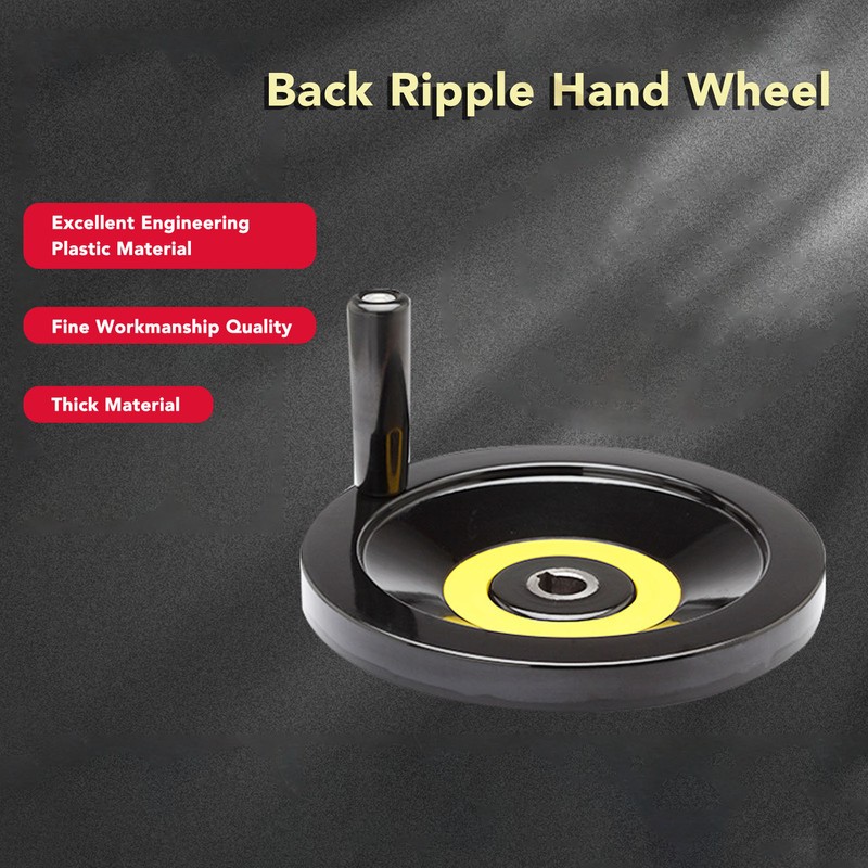 Revolving Handle Hand Wheel 18x200mm Backside Corrugated Hand Crank Handwheel