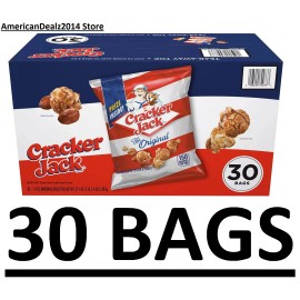 Cracker Jack Original Caramel Coated Popcorn and Peanuts (1.25 oz., 30 Packs)