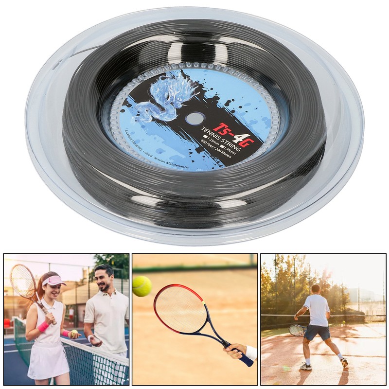 200m Durable Polyester Tennis Racket String Round StrikeResistance Hard Racquet