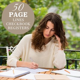 Checkbook Register, Check Registers for Personal, Accounting Ledger Book Personal Budget Planner and Money Log Book for Business and Bank Accounts Business Ledger Book with Duplicate Checks Brown