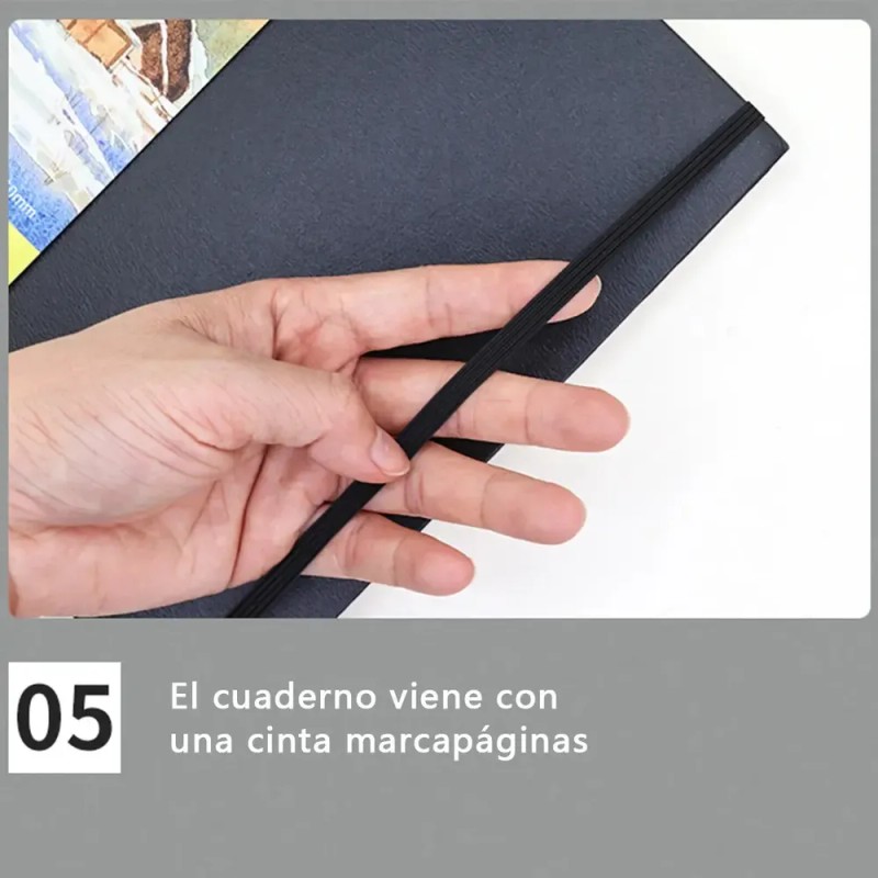 Cuaderno Dibujo Diario Libreta Sketchbook Pinturas 44 Hojas Color Negro