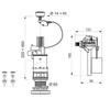 Wirquin 14014002 Toilet Flush Mechanism 3/6 l with 3/8-Inch Brass
