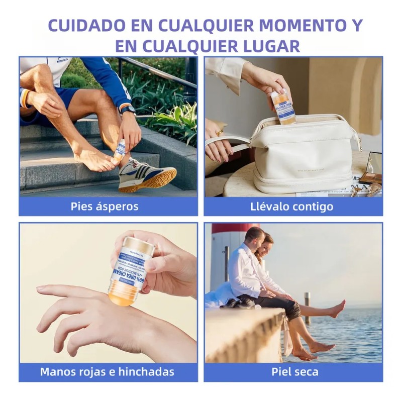 Kosvo® Crema Hidratante Con Urea 60 Para Pies Moisturizing Para