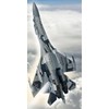 Sukhoi Su-57 1/100 Diecast Aircraft Model Geometric Split Snow Camouflage