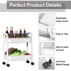 Melody House 2-Tier Utility Rolling Cart Storage Organizer Sofa Side