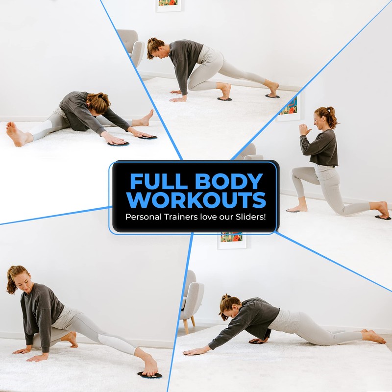Iron Core Fitness Deslizadores de pies para entrenar ejercicios abdominales