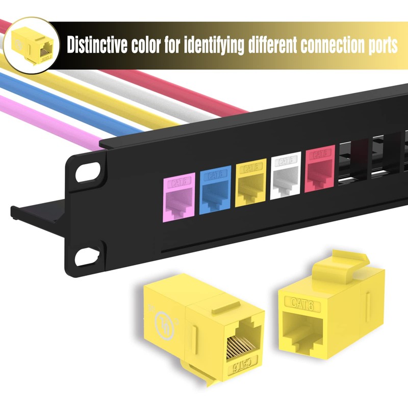 VCE Acoplador RJ45 Cat6 Keystone Jack Hembra a Hembra Ethernet