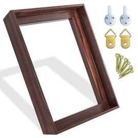 Sunwes Canvas Floater Frames 11x14inch 1.25inch Deep Custom Size Removable Stretched Canvas Wall Art Painting Frame Decor (Dark brown)