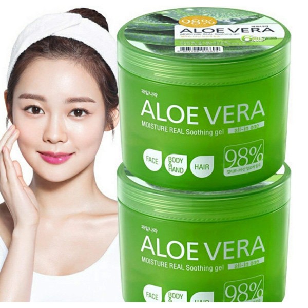Kwailnara 98% Aloe Vera Moisture Real Soothing Gel for Face Body Hand Hair 500ml / 16.9 oz