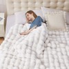Anysay Faux Fur Throw Blanket, 1000GSM Fluffy Soft Bubble Blanket