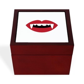 CafePress Vampire Teeth Memory Keepsake Jewelry Box, 5"x5"x3.75"