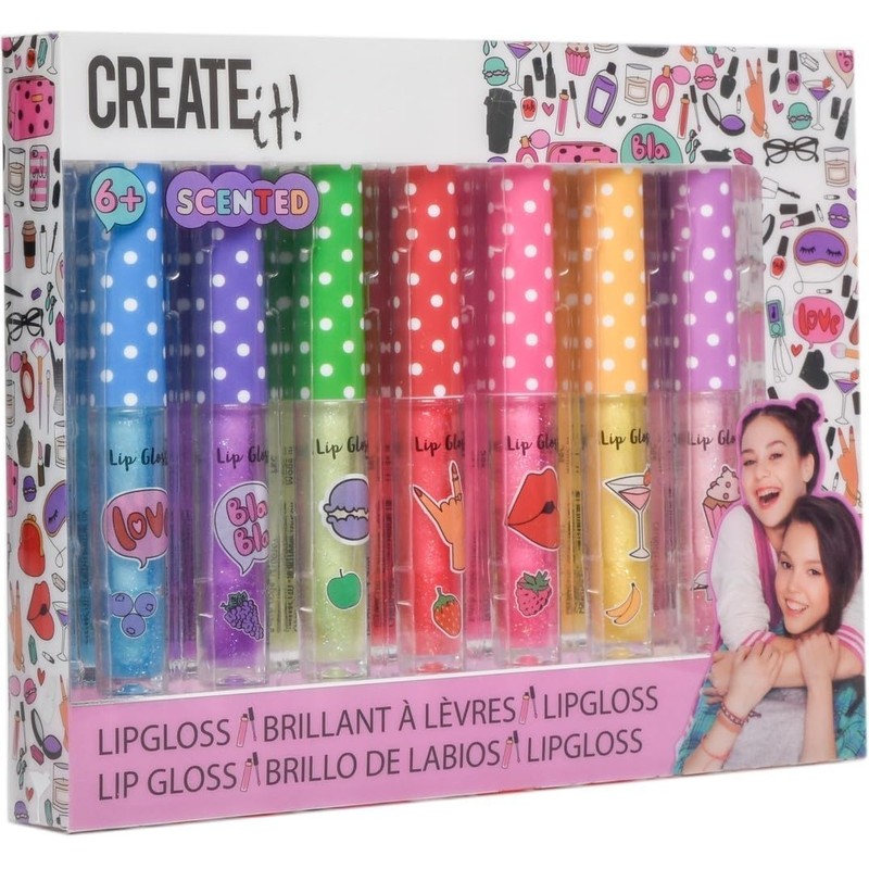 Create it! Beauty Lip Gloss Geur & Glitter, Pack of