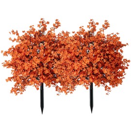 KBGYTX Orange Artificial Flowers Ground Studs Artificial Plant to Decorate The Courtyard Garden for Fall Centerpiece Wedding Decor (Caramel)
