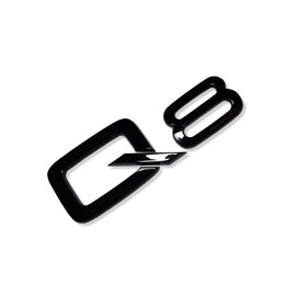 MCK Auto - Q8 Black Glossy Front Rear Mudguard Black Logo Boot Emblem Sticker Tuning