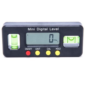 HAMILO Electronic Level, Digital Level, Small, Magnet Level, Protractor, LCD, Tilt Measurement (Black)