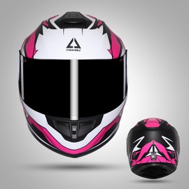 TRIANGLE Motorcycle Helmets Full Face Helmet for Adult Men Women with Tinted and Clear Visor DOT Approved
