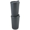 APS 67553 To Go Reusable Cups Set of 2 Cups