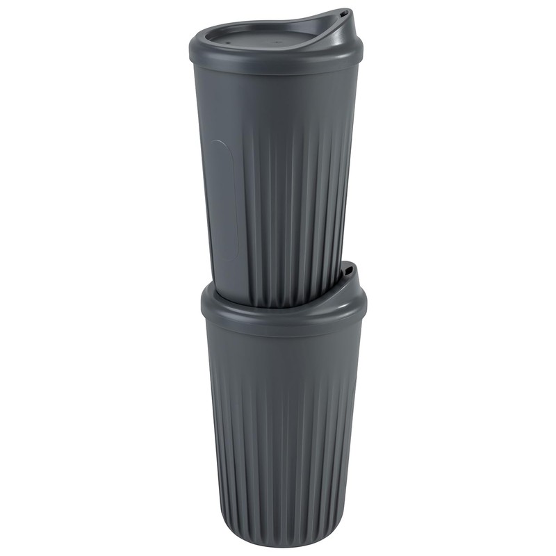 APS 67553 To Go Reusable Cups Set of 2 Cups