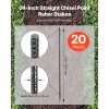 VEVOR 16-Inch 16 Pack Rebar Stakes Straight Galvanized Steel Ground