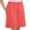 Collections Etc Women's Drawstring Cotton Knit Pull-On Skort with Elastic