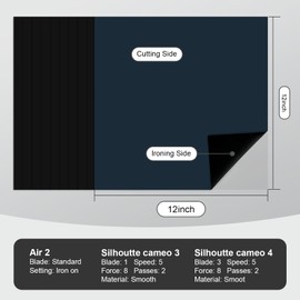 HTVRONT Black HTV Heat Transfer Vinyl Bundle: 10 Pack 12"x12" Iron on Vinyl for T-Shirt (1 Teflon Sheet Included), PU HTV Vinyl Easy to Cut & Weed for Heat Vinyl Design