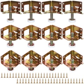 PEI Leveling Feet Heavy Duty Furniture Levelers Height Adjustable Table Legs Leveler with Screw for Furniture, Cabinets, Workbench, w/Corner Protector Guard Brackets