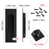 yuntop Black Sliding Closet Door Handles Recessed Finger Flush Pulls