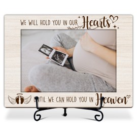 Mueddur Miscarriage Photo Frame, Sonogram Memorial Wooden Picture Frames, Sympathy Frame For Loss of Loved One, Goodness Miscarriage Gifts, Infant Loss Memorial Gifts For Mom Dad, 14