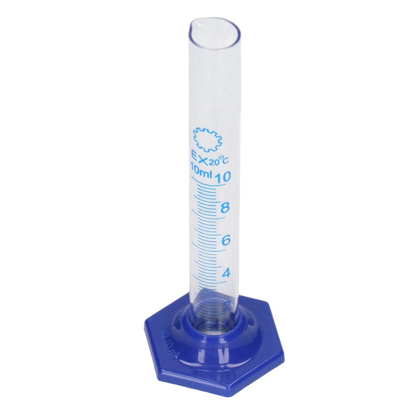 10PCS 10mL Measuring Cylinder Glass Graduated Cylinder Set Laboratory Experiment