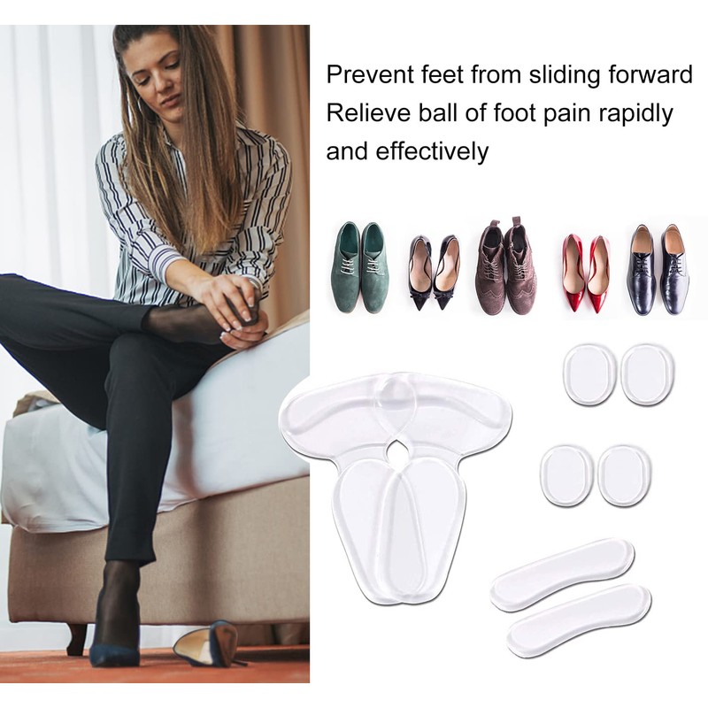 12 Pcs High Heel Pads Heel Cushion Inserts Gel Heel