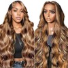 AiPliantfis Body Wave Human Hair Wig Blonde Echthaar Perücke Damen
