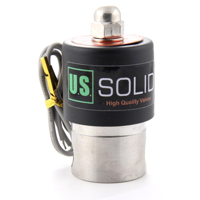 1/4" Stainless Steel Electric Solenoid Valve 24VDC Normally Closed VITON