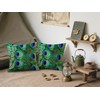 Doobicy 18X18 Inch Peacock Feather Throw Pillow Covers Set of