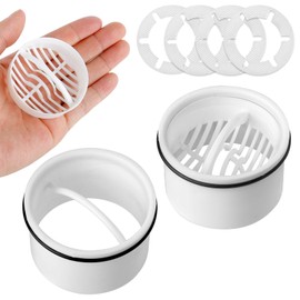 Realure Set of 2 Immersion Pipe Shower Hair Catcher, Hair Strainer Shower Compatible with Drain Fitting, Replacement Immersion Pipe Hair Catcher Shower, Compatible 6960, 6963, 6961, 6962 Hair Filter