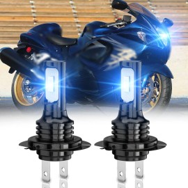 CHUSYYRAY For Suzuki GSX1300R Hayabusa 2008-09 2011-18 H7 H9 LED Headlight 8000K blue Bulb