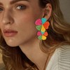 Boho Floral Raffia Earrings for Women Lightweight Flower Design Dangle