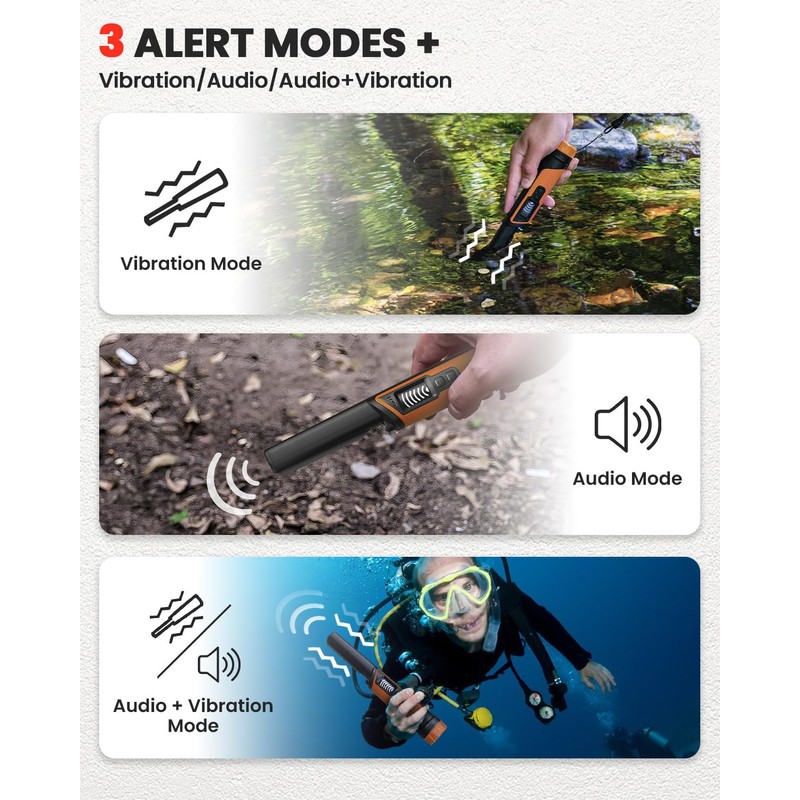 DR.ÖTEK Metal Detector Pinpointer, IP68 Fully Waterproof Handheld Pin Pointer