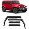 Voron Glass in-Channel Extra Durable Rain Guards for Jeep Wrangler