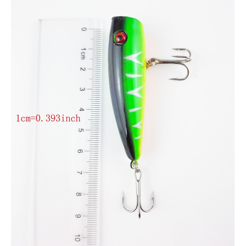 yueton Lote de 10 anzuelos flotantes de pesca Topwater de