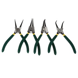 COHEALI 4pcs Heavy Duty Pliers Set with Straight Bent Jaw for Internal External Circlip Removal Durable Construction Ergonomic Design for Easy Use and Reduced Fatigue