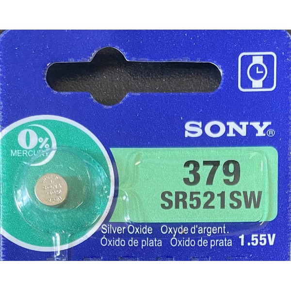 1 pcs SR379 379 SR521 SR521SW Sony Card 0% Hg 1.55V Silver Oxide battery
