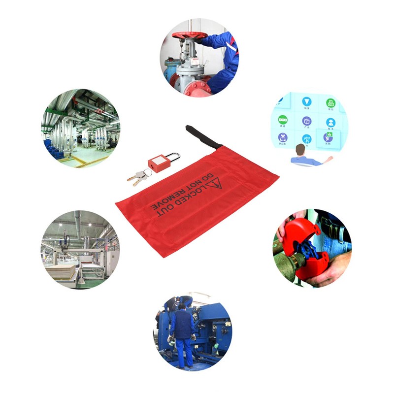 Lockout Tagout Lock with PVC Bag, Safety Padlock Lock for