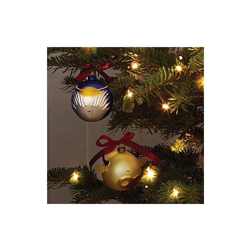 Alessi Angioletto Christmas Bauble, Glass, Multi-Colour, 9 x 9 x