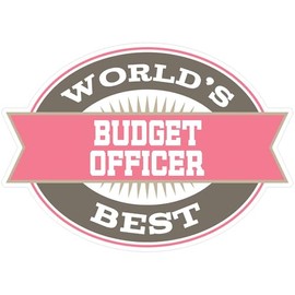 CafePress Budget Officer Gift Large Die Cut Sticker, 8.75" x 8.75" Matte Finish